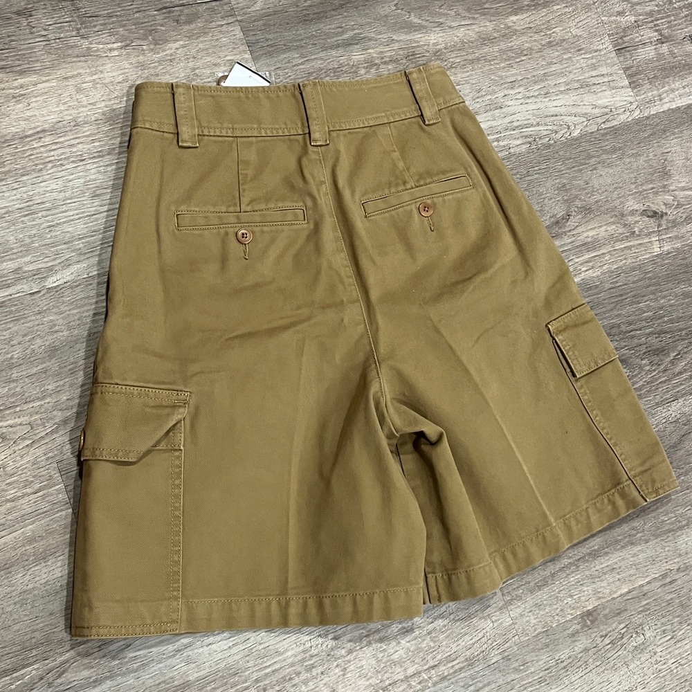 Madewell Dark Khaki Chino Women’s Cargo Shorts Size 00 New With Tags - Picture 8 of 8